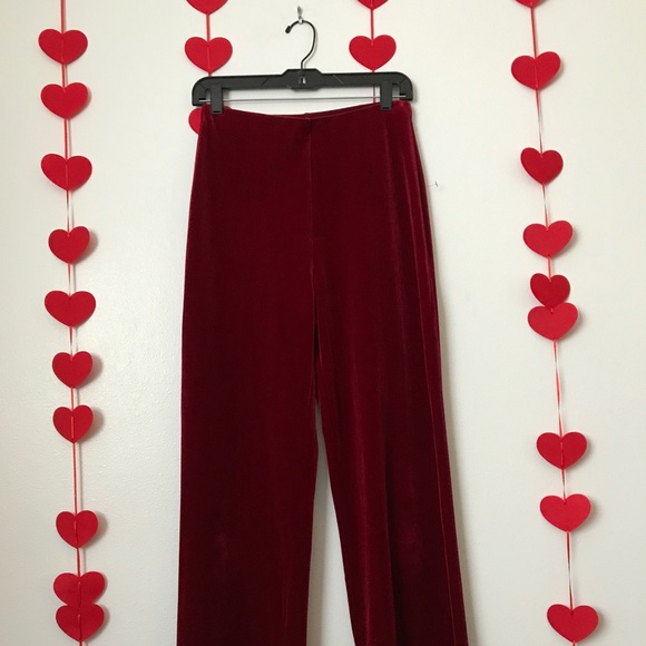 Vintage Red Stretchy Pants - Picture 2 of 3